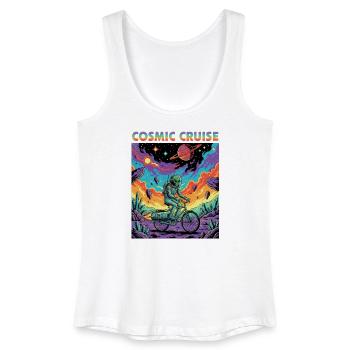 Cosmic Cruise Astronaut Rider - Frauen Bio Tank Top - Weiß - Vorne