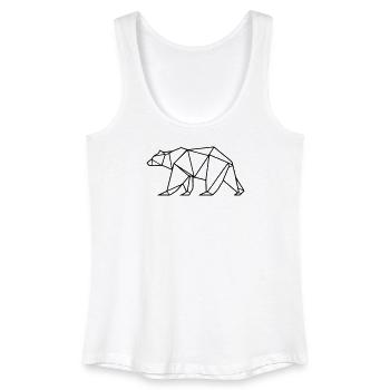 Bear Grizzly Polar Bear Polygon - Women’s Organic Tank Top - white - Front