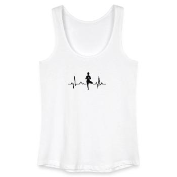 Heartbeat Yoga Silhouette - Women’s Organic Tank Top - white - Front