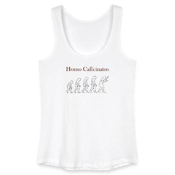 0111_Homo_Caffeinatus - Women’s Organic Tank Top - white - Front