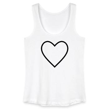 Heart Lineart - Women’s Organic Tank Top - white - Front
