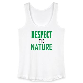 Respectez la nature - Débardeur bio Femme - blanc - Devant