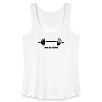#Maschine: Power, Gewichte & Fitness - Frauen Bio Tank Top - Weiß - Vorne