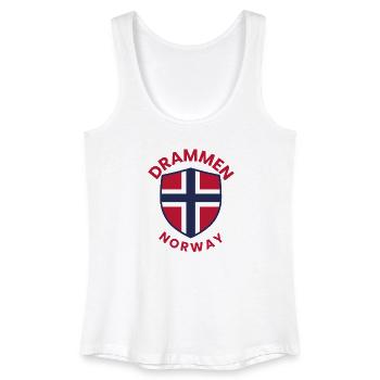 Drammen-Norwegen-Schildemblem - Frauen Bio Tank Top - Weiß - Vorne