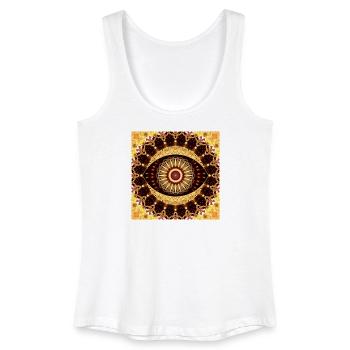 Kaleidoscope Mandala Gold Tones - Women’s Organic Tank Top - white - Front
