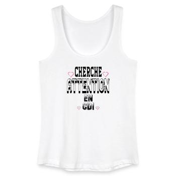 Seek attention on a permanent contract - Women’s Organic Tank Top - white - Front