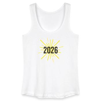Jahresstart 2026 Raketen - Frauen Bio Tank Top - Weiß - Vorne
