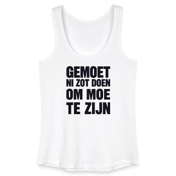 MAN MUSS NICHT VERRÜCKT SEIN, UM MÜDE ZU SEIN. - Frauen Bio Tank Top - Weiß - Vorne