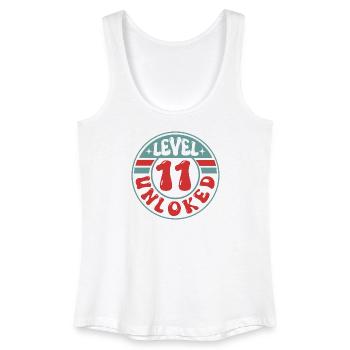 Level 11 Unlocked – Gamer Geburtstagsdesign - Frauen Bio Tank Top - Weiß - Vorne