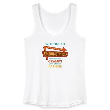 Endometriosis Awareness - Retro Diner Sign - Women’s Organic Tank Top - white - Front