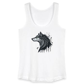 Spektraler Wolf - Frauen Bio Tank Top - Weiß - Vorne