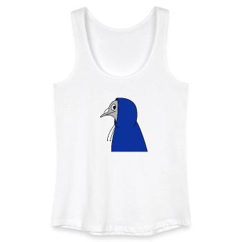 Pigeon in a Sweat – Illustration Urban Minimal - Débardeur bio Femme - blanc - Devant