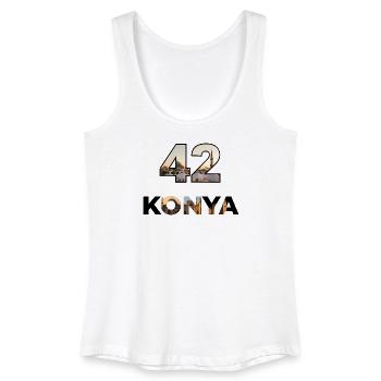 Konya 42 Türkei Mevlana Derwisch Design - Frauen Bio Tank Top - Weiß - Vorne