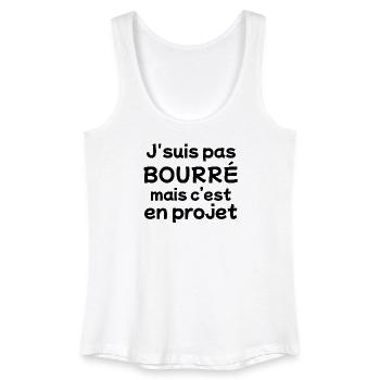 alcool, alcool humour, faire la fête - Débardeur bio Femme - blanc - Devant