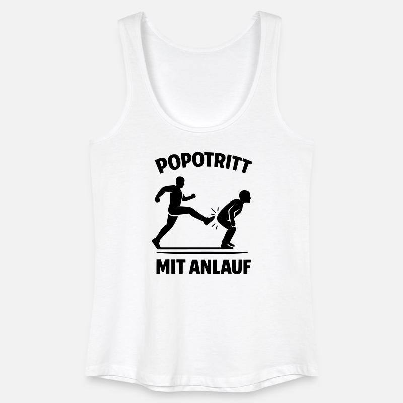 Kick in the butt with a run-up - Women’s Organic Tank Top - white