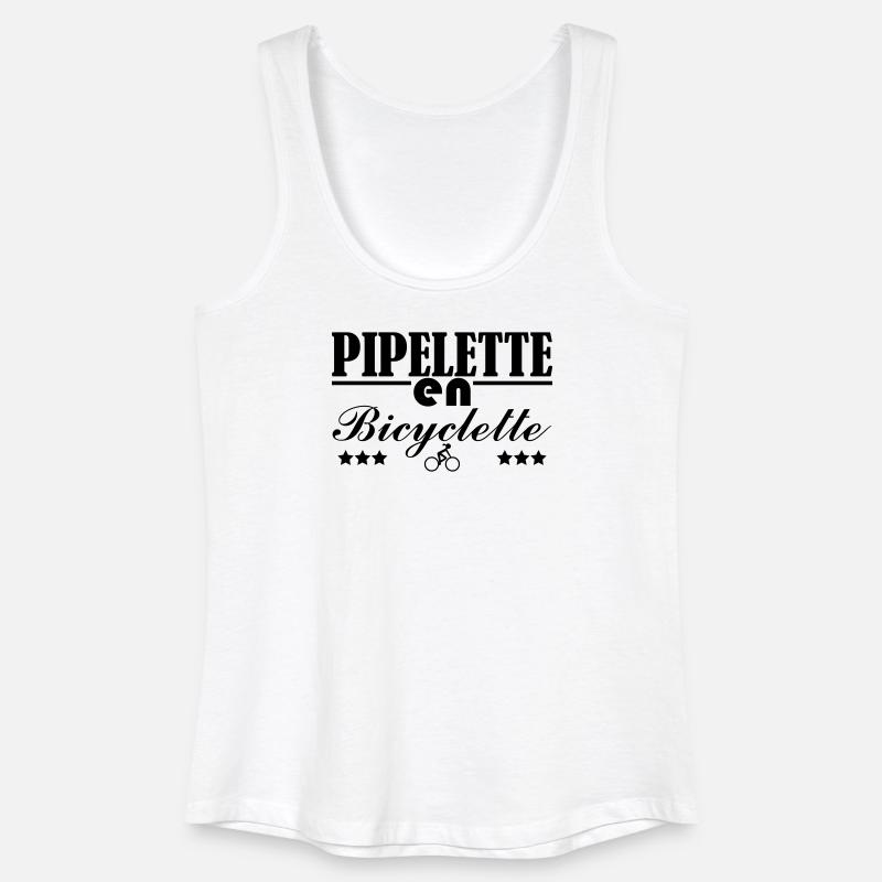 Pipelette on a bicycle - Women’s Organic Tank Top - white