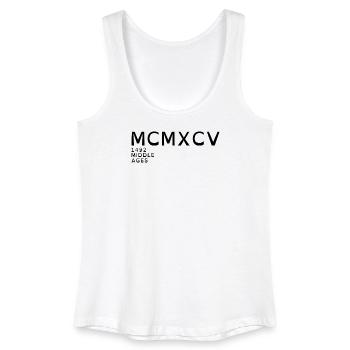 1995_LINE_black - Women’s Organic Tank Top - white - Front