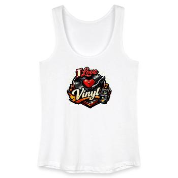 I Love Vinyl - Women’s Organic Tank Top - white - Front