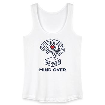 Mind Over Matter – Heart and Mind Illustration - Women’s Organic Tank Top - white - Front