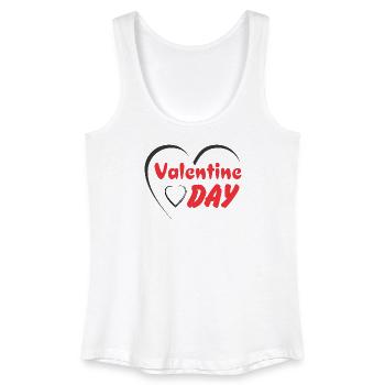 Valentinstagsherz-Schrift - Frauen Bio Tank Top - Weiß - Vorne