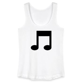 Note musicale - Débardeur bio Femme - blanc - Devant