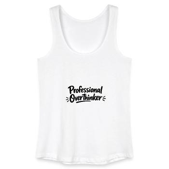 Professional OVERTHINKER Minimalistisch - Frauen Bio Tank Top - Weiß - Vorne
