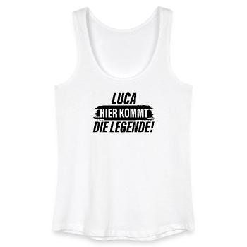 Luca – Hier kommt die Legende - Frauen Bio Tank Top - Weiß - Vorne