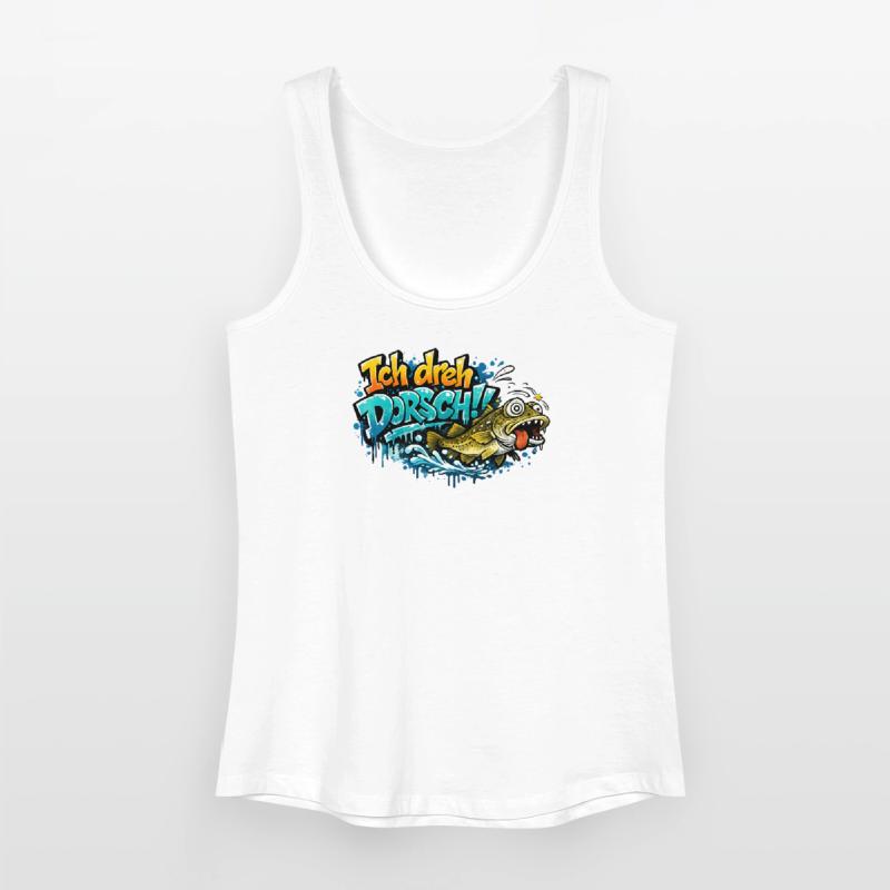 I Shoot Cod Graffiti Fish Women’s Organic Tank Top