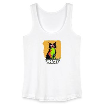 What Katze Farbexplosion - Frauen Bio Tank Top - Weiß - Vorne