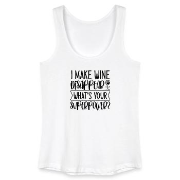 I make wine disappear what is your super power? - Frauen Bio Tank Top - Weiß - Vorne