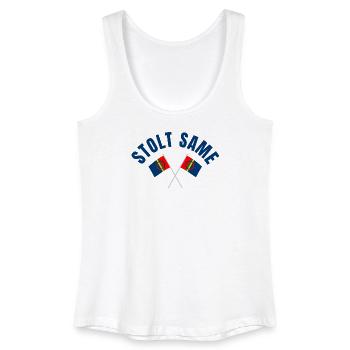 Proud Sámi – Crossed Flags - Women’s Organic Tank Top - white - Front