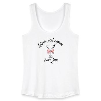 Chemise de voyage pour filles – Les filles veulent juste s’amuser - Débardeur bio Femme - blanc - Devant