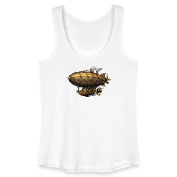 Steampunk Airship Zeppelin - Women’s Organic Tank Top - white - Front