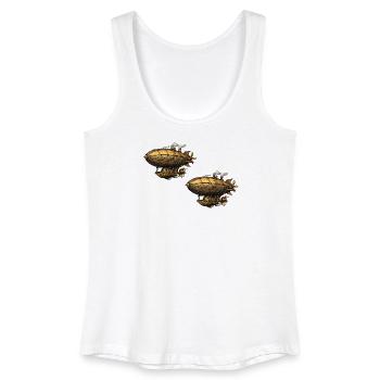 Steampunk Airships Zeppelin - Women’s Organic Tank Top - white - Front