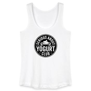 Joghurt-Liebhaber lustiger Spruch - Frauen Bio Tank Top - Weiß - Vorne