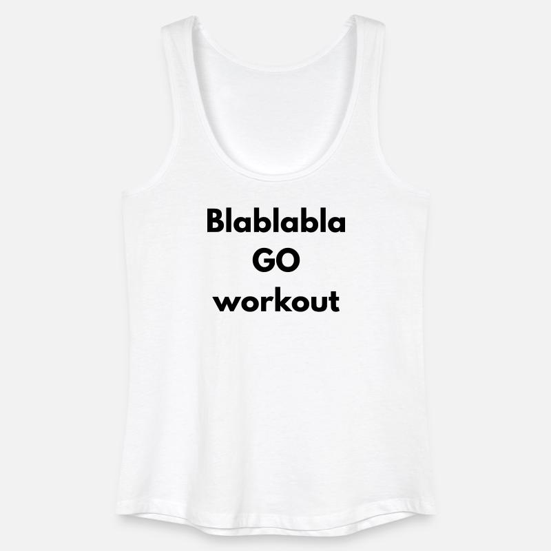 BLABLABLA go workout - Women’s Organic Tank Top - white