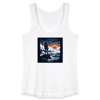 Sonnenuntergang am Klippenrand - Frauen Bio Tank Top - Weiß - Vorne