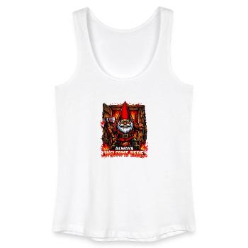Evil Gnome, Dark Gnome, Goth Gnome, Funny Gnome - Women’s Organic Tank Top - white - Front