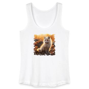 Arctic fox in the Sobbeb sinking - Women’s Organic Tank Top - white - Front