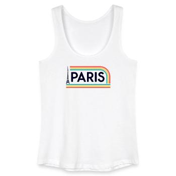 Paris Rainbow Retro - Women’s Organic Tank Top - white - Front