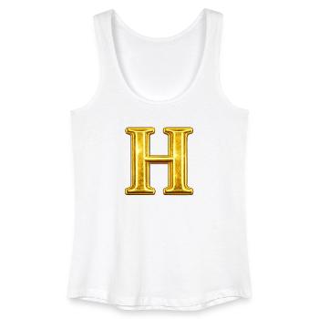 Golden H Monogram - Women’s Organic Tank Top - white - Front