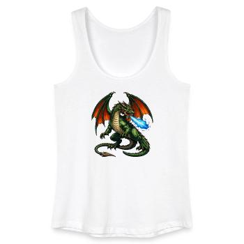 Feuerdrache: Flammensturm - Frauen Bio Tank Top - Weiß - Vorne