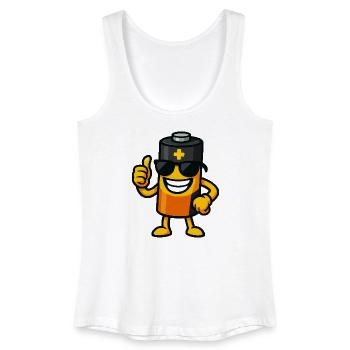 Batteij mit Sonnenbrille - Frauen Bio Tank Top - Weiß - Vorne