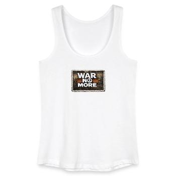 War No More – Sticker Peace & Humanity - Women’s Organic Tank Top - white - Front