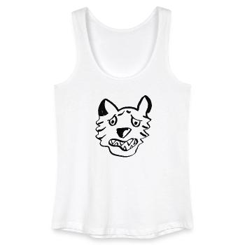 Black Wolf Graffiti Lines - Women’s Organic Tank Top - white - Front