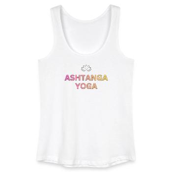 Ashtanga Yoga Gradient Schrift - Frauen Bio Tank Top - Weiß - Vorne