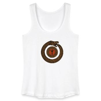Uroboros Runenkreis - Frauen Bio Tank Top - Weiß - Vorne