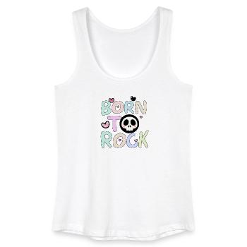 Born To Rock Rainbow - Women’s Organic Tank Top - white - Front