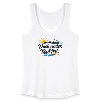Dach runter Kopf frei Cabrio Spruch lustig  - Frauen Bio Tank Top - Weiß - Vorne