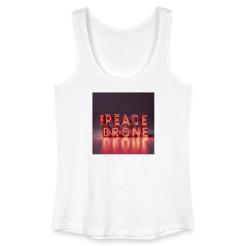 Friedensdrohnen-Neon-Schild - Frauen Bio Tank Top - Weiß - Vorne